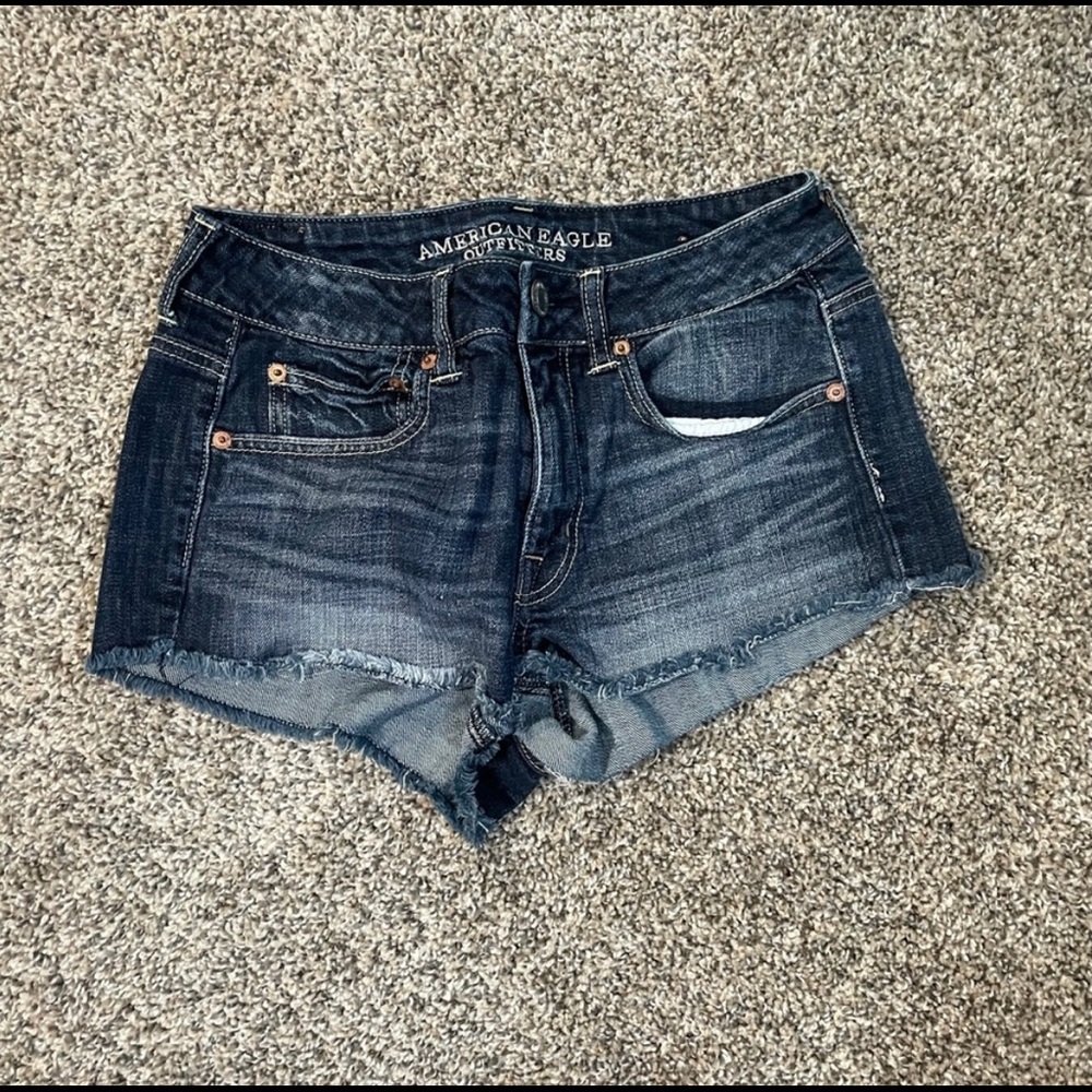 Frayed Dark Colored Shorts